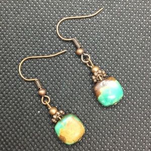 Genuine turquoise earrings